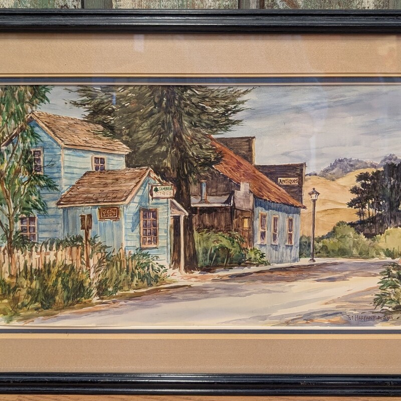 Watercolor Rural Town, Original, Signed
25.5 x 17h