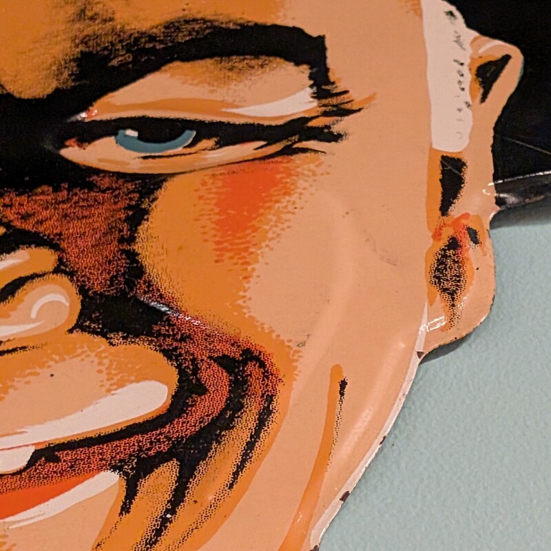 Hopalong Cassidy Tin Sign, Die Cut, Vintage<br />
35 x 34h