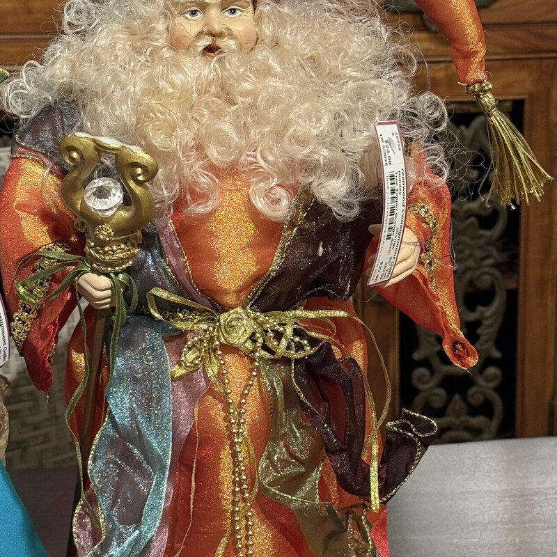 Tree Topper Orange Santa