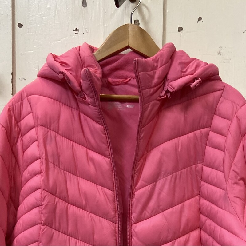 Pink Nylon Puffly Coat