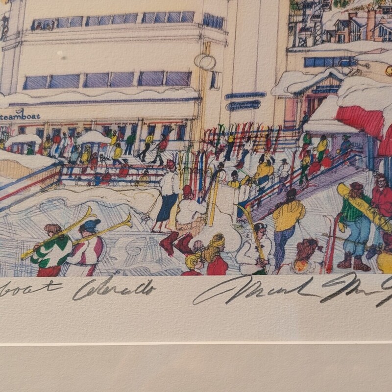 Old Gondola Square, Signed, Steamboat<br />
20.5 x 18h