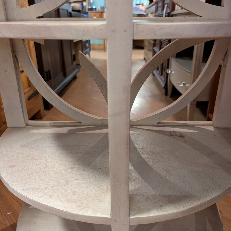 Semi Circular Console, Gray, AS IS<br />
25 x 14 x 60.5h