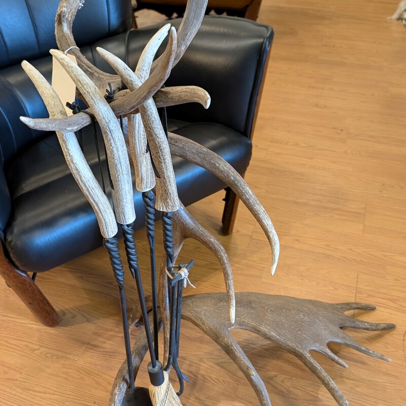 Faux Antler Fireplace Set