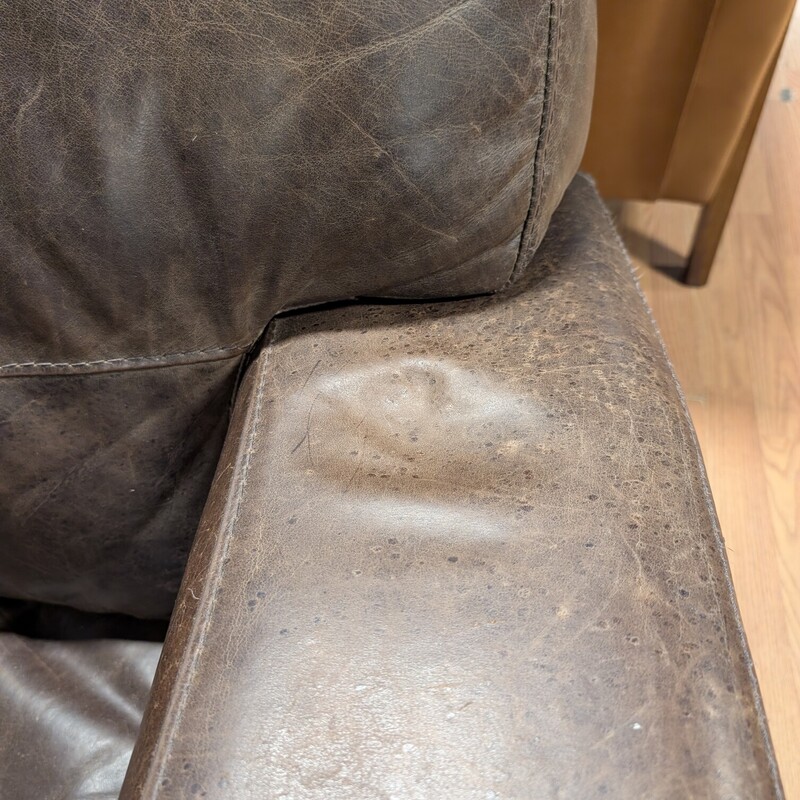 Leather Sofa, Dark Brown
85 x 35 x 32h