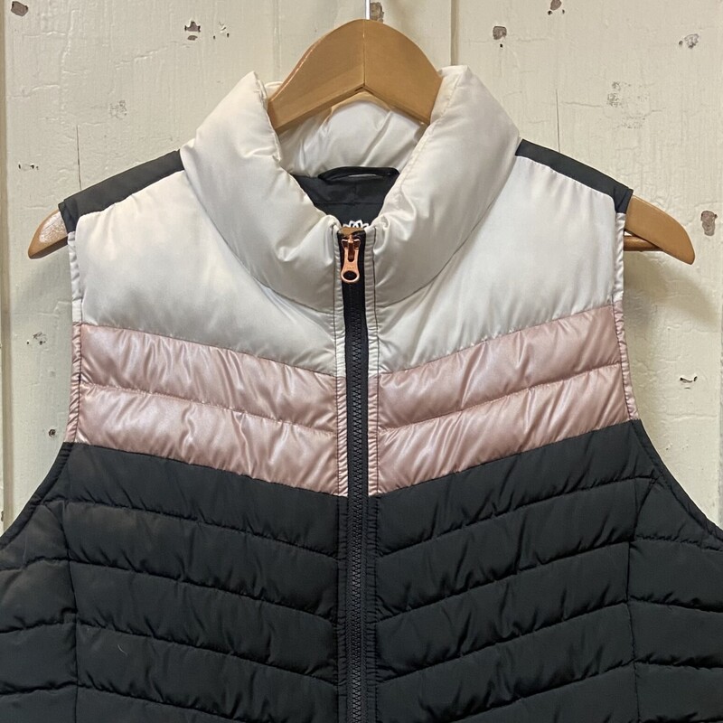 Blk/P/W Quilt Vest