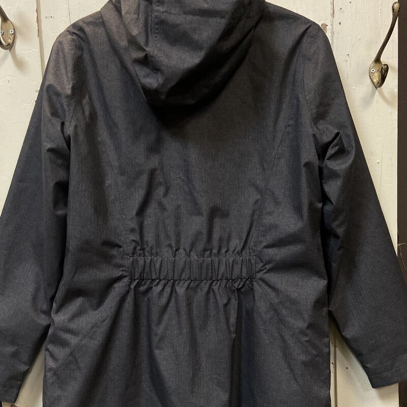 Charc Zip Lined Coat<br />
Charcoal<br />
Size: L R$170