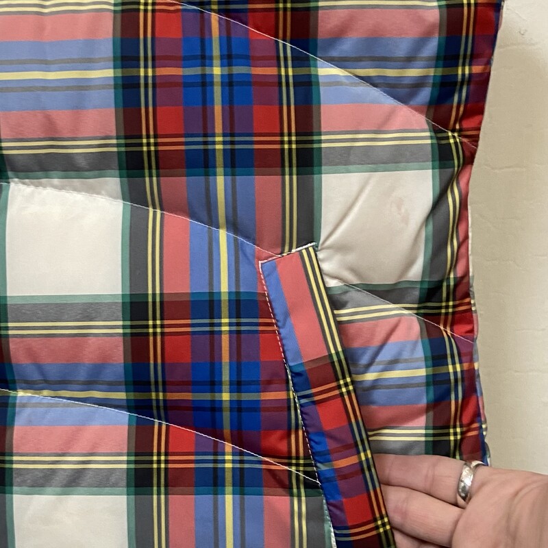 Cr/R/Blu Chck Down Vest<br />
Cr/R/B<br />
Size: 10/12  $90