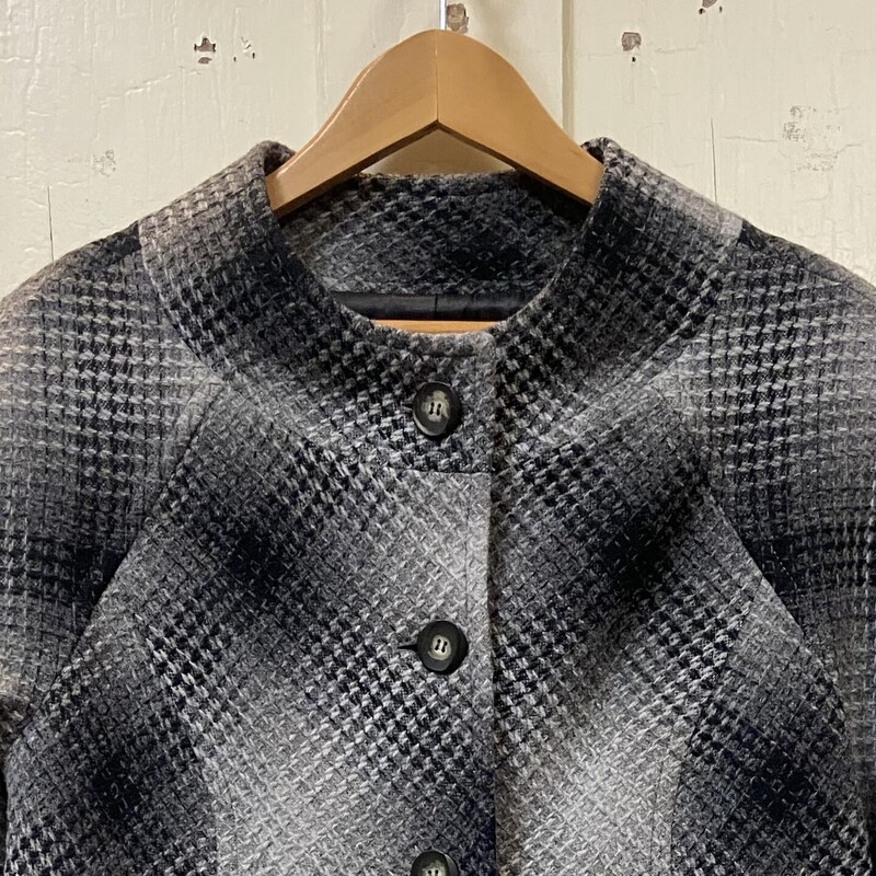 Blk/Gry Wool Coat