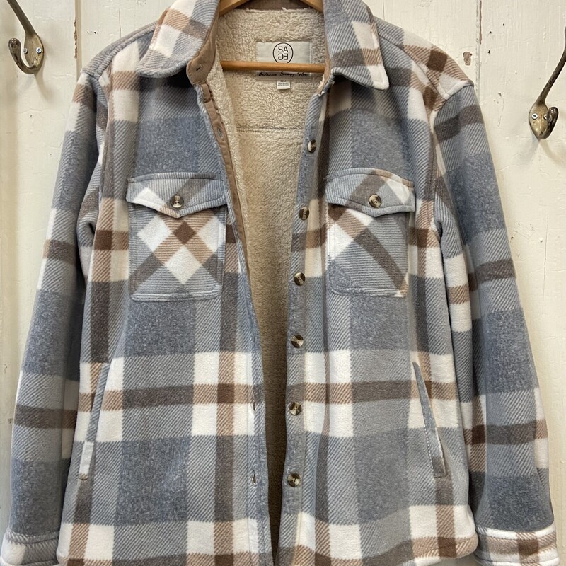 Gry/Brw Chck Flce Jckt<br />
Gry/Br/C<br />
Size: Medium
