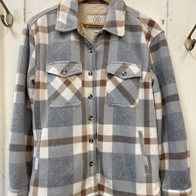 Gry/Brw Chck Flce Jckt<br />
Gry/Br/C<br />
Size: Medium