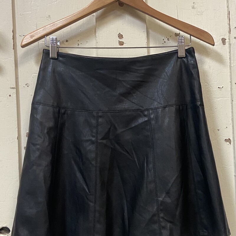 NWT Blk Faux Lther Skirt