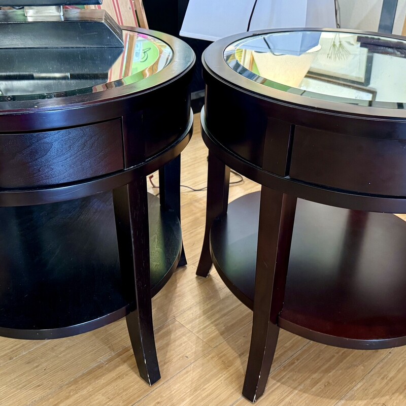 Table Accent Mirrored Top