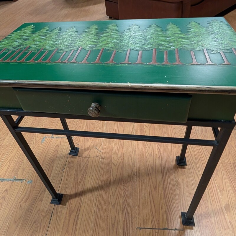 Metal & Wood Accent 2pc