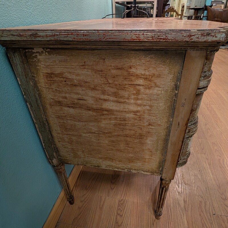 French Shabby Chic Desk, Painted, 7 Drawer<br />
50.5 x 21.5 x 30h