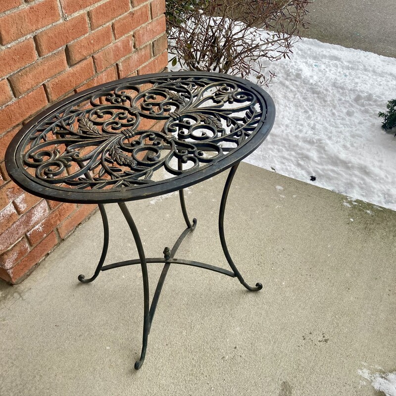 Oval Metal Table