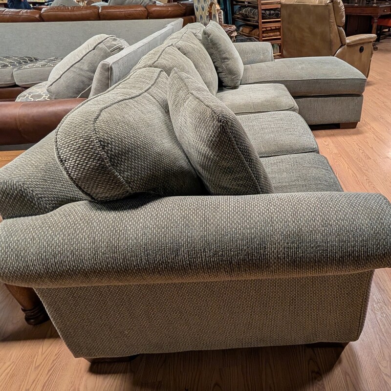 Bauhaus Chaise Sectional, Grn/Gray, 2pc
117w x 36d x 65d x 35h