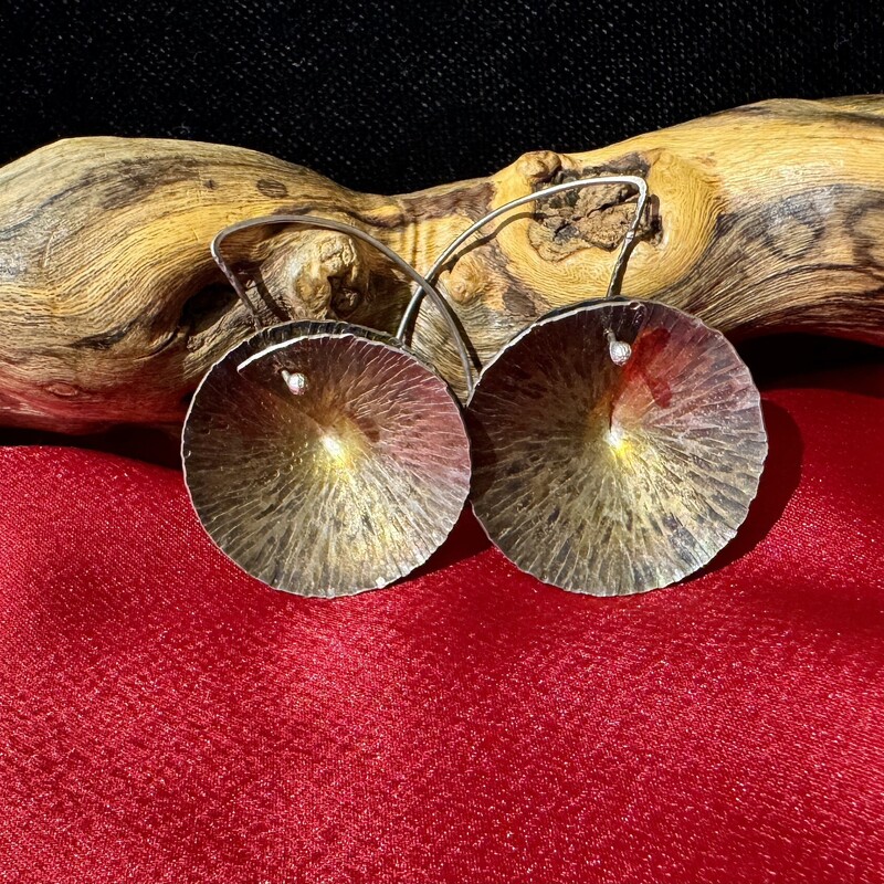 Gold Tone conical earrings