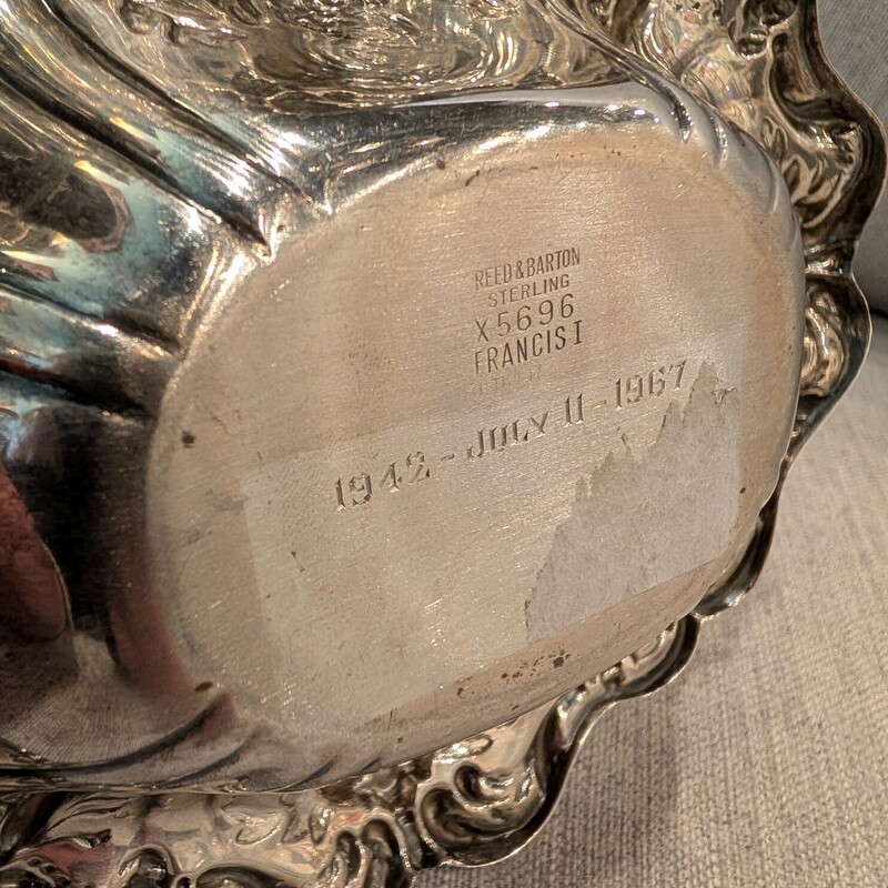 Reed & Barton Sterling Dish 7.5
7.5 x 6 x 1.5h