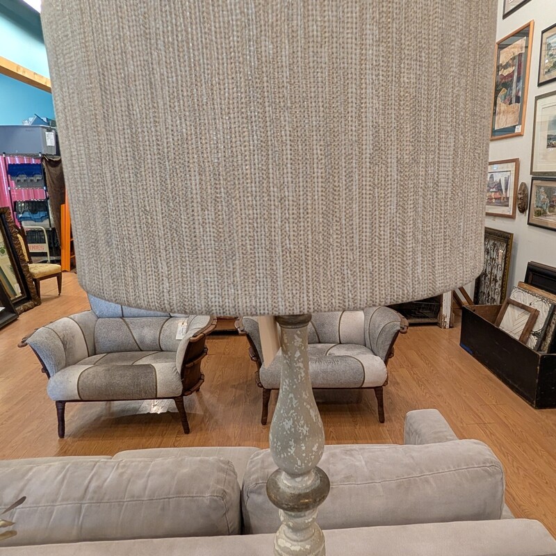 Rustic Turned Wood, Chippy, Paint
14.5 x 33.5