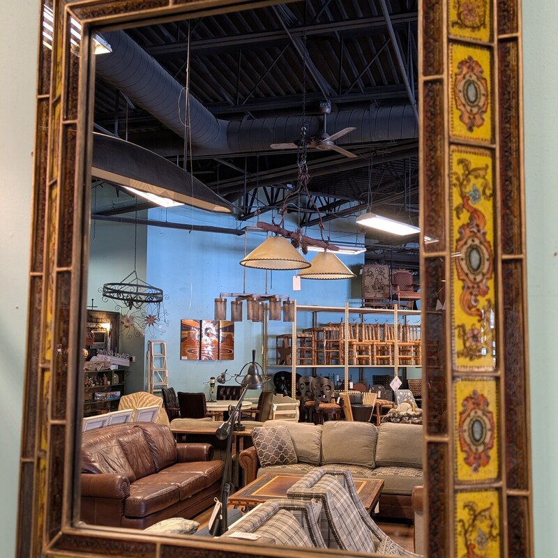 Eglomise Mirror Painted, Floral, Vintage
29.5 x 39.5