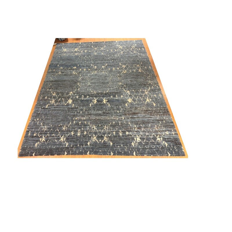 Tibetan Woolhemp Nepal, Blue/tan, Size: 8 X 10