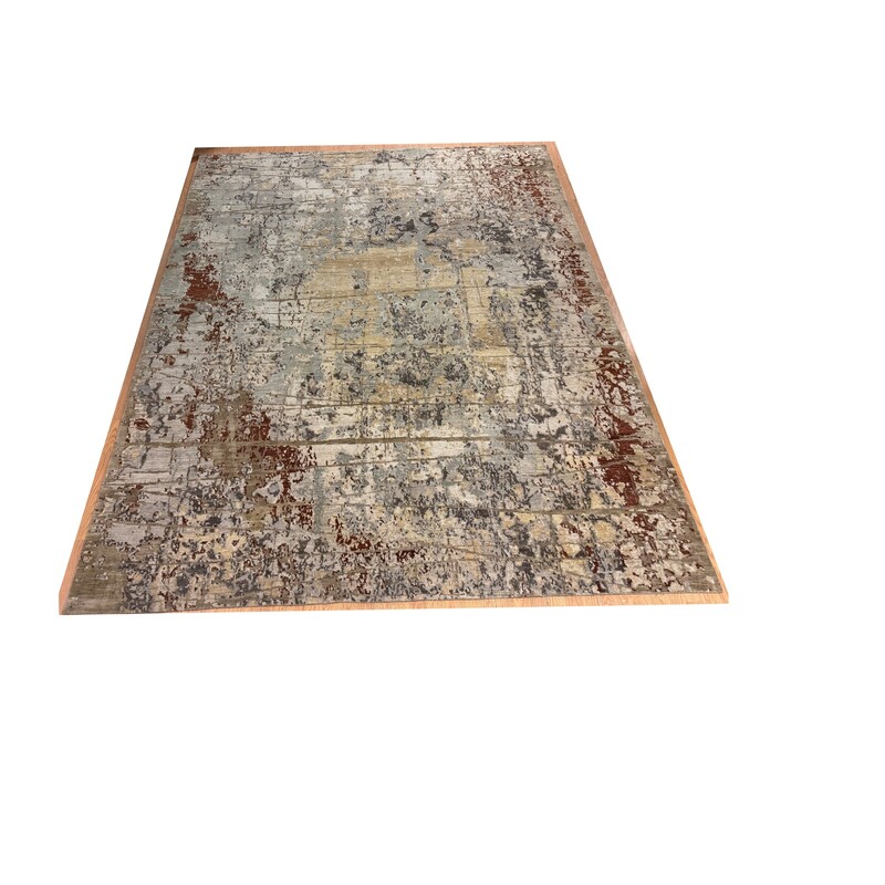 Tibetan Wool/silk Nepal, IvoryRus, Size: 8 X 10