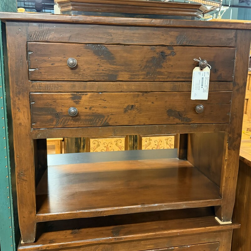 Side Table Lower Shelf, 2 Drawer, PAIR
36 x 20 x 32h