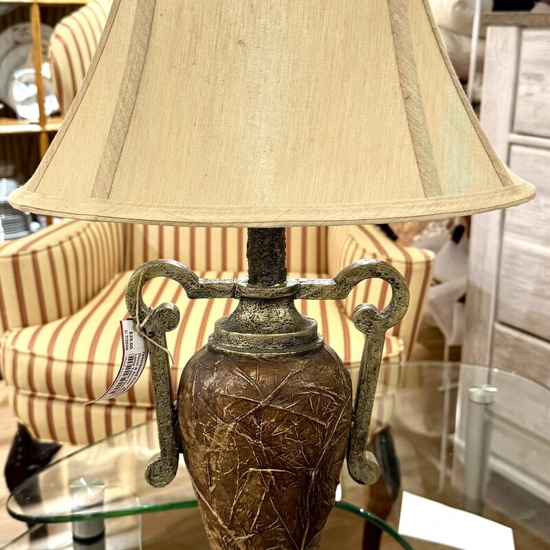 Lamp Table Vase Shaped, Brown, Size: 30 Tall