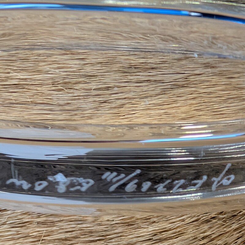 Orrefors Wish To The Moon Vase, Etched<br />
6.5w x 2.25d x 4.25h