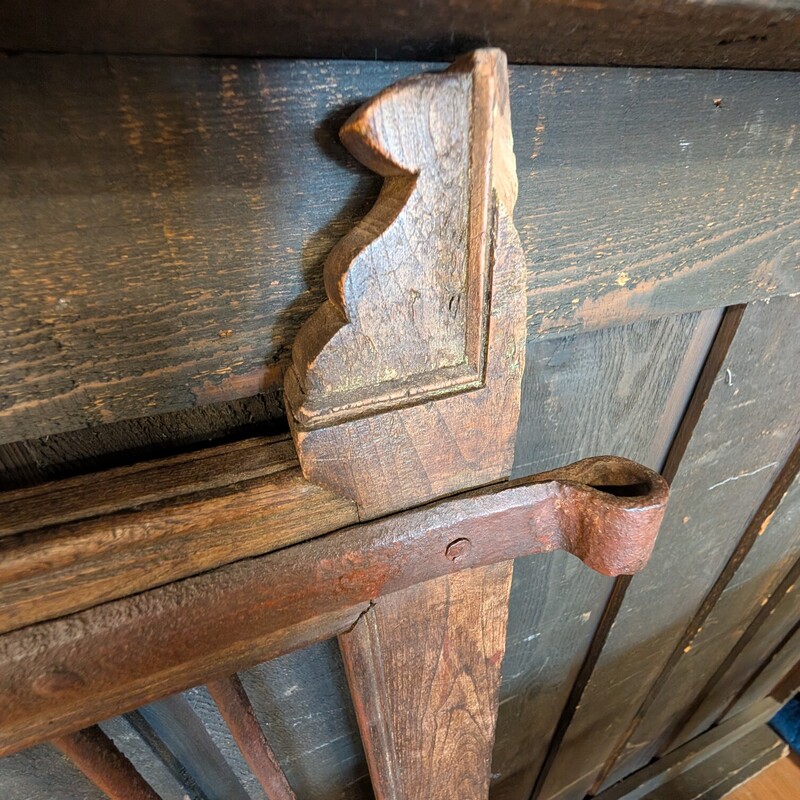 Antique Gate Doors Wood, Metal, Set Of 2<br />
46w with brackets  x 50h