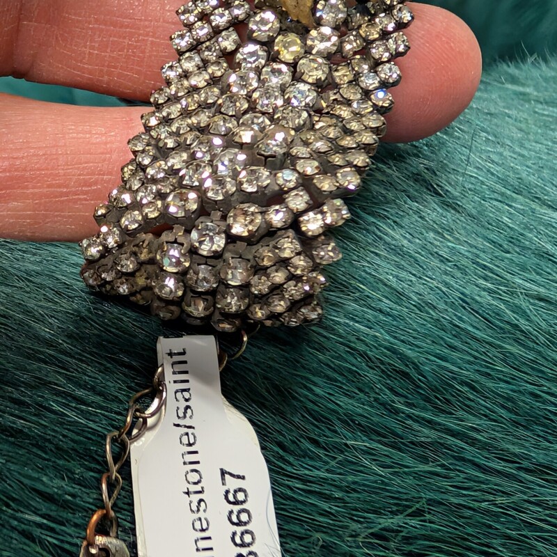 Rhinestone Saint Bracelet
1in width
