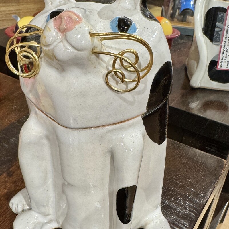 Jar/Canister Spotted Cat, Ceramic,
Size: 6x8