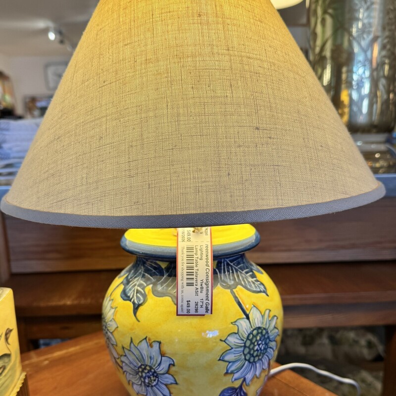 Lamp Table Painted Cerami