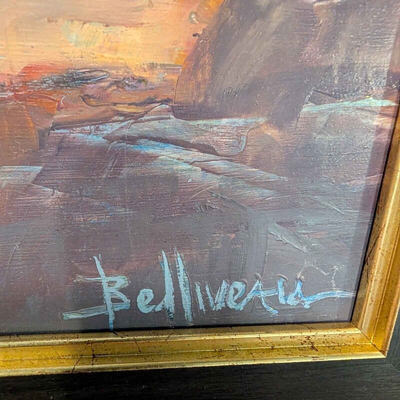 C. Belliveau The Falls, Oil, Framed<br />
15 x 12h