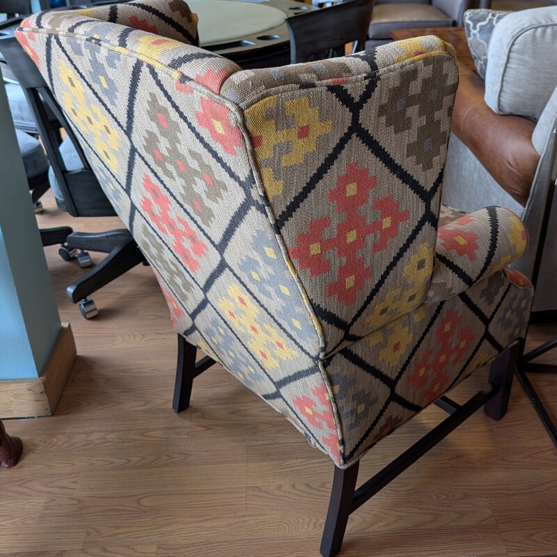 Lee Industries Wing Back,<br />
Tan, Brown, Terr Cotta, Yellow<br />
31 x 29 x 41h