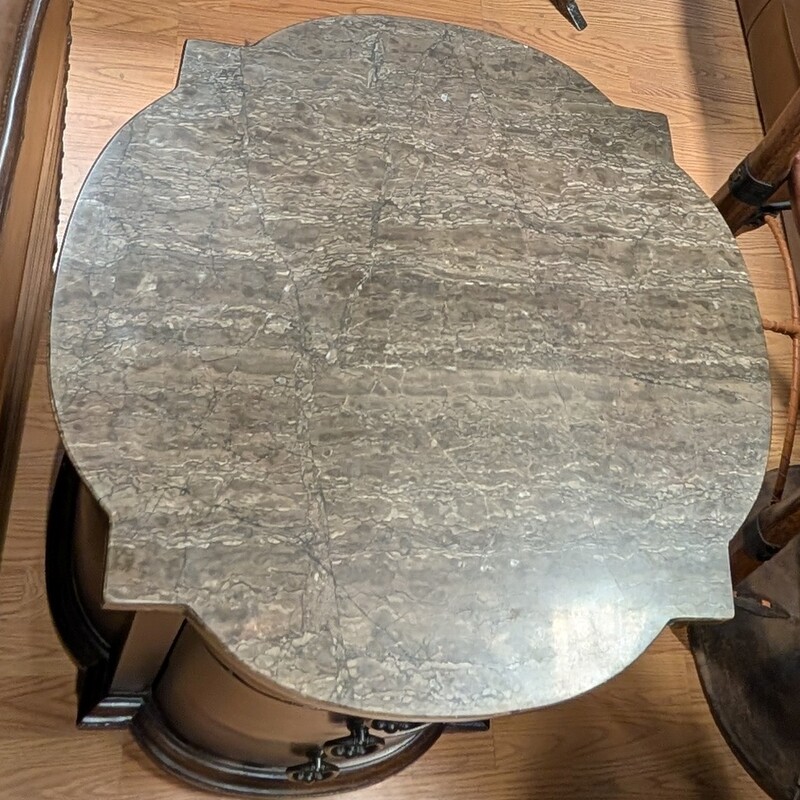 Drexel Marble Top Side Cabinet,  3 Drawer<br />
26 x 26 x 28h