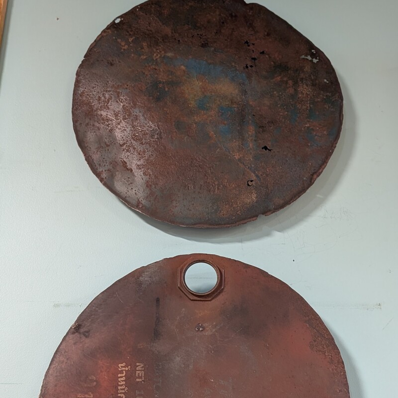 Reclaimed Oil Drums, Set Of 3, Wall Discs
21in Round Each