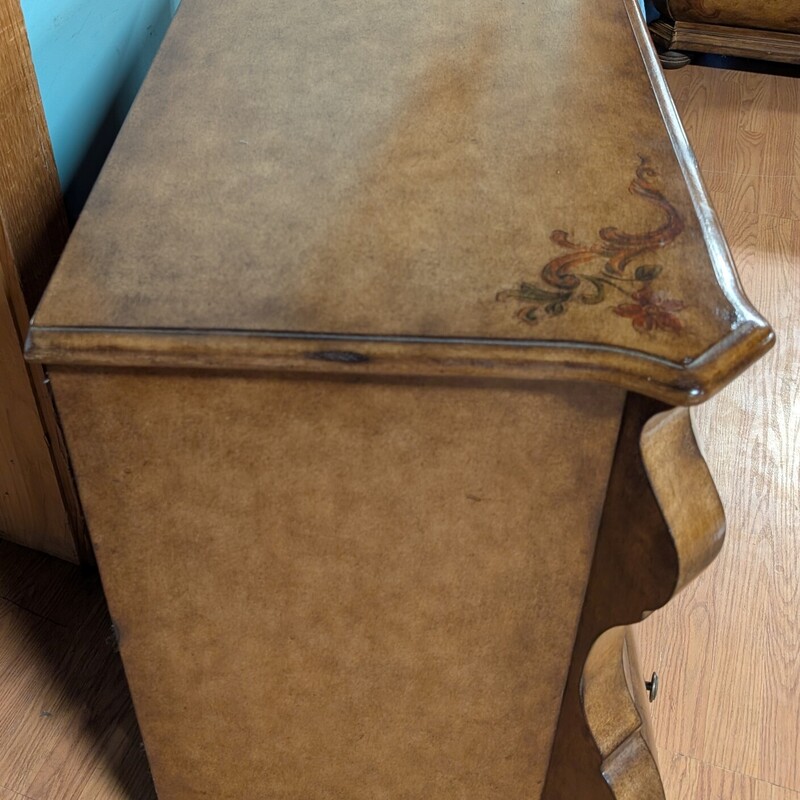Bombay Style Floral Chest, Light Stain, 3 Drawer
40 x 18.5 x 33h