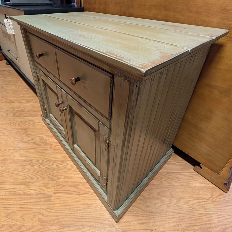 2 Door Side Table, Lt Green, Drawer
36 x 21.5 x 32h