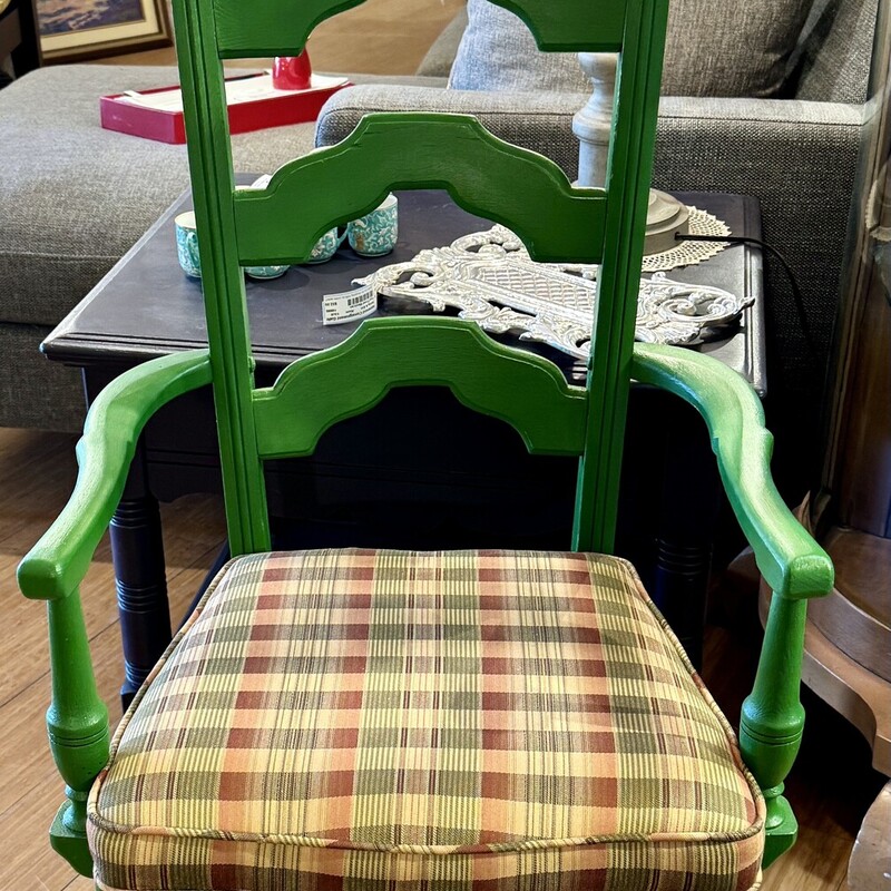 Vintage Chair Accent, Green, Size: 21x17x45