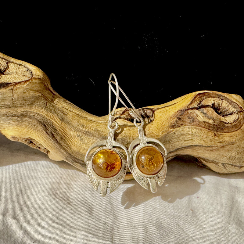 Amber earrings