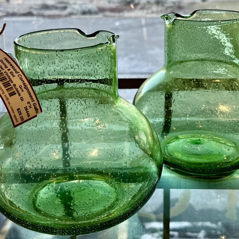 Pitcher Vintage Bubble Gl
