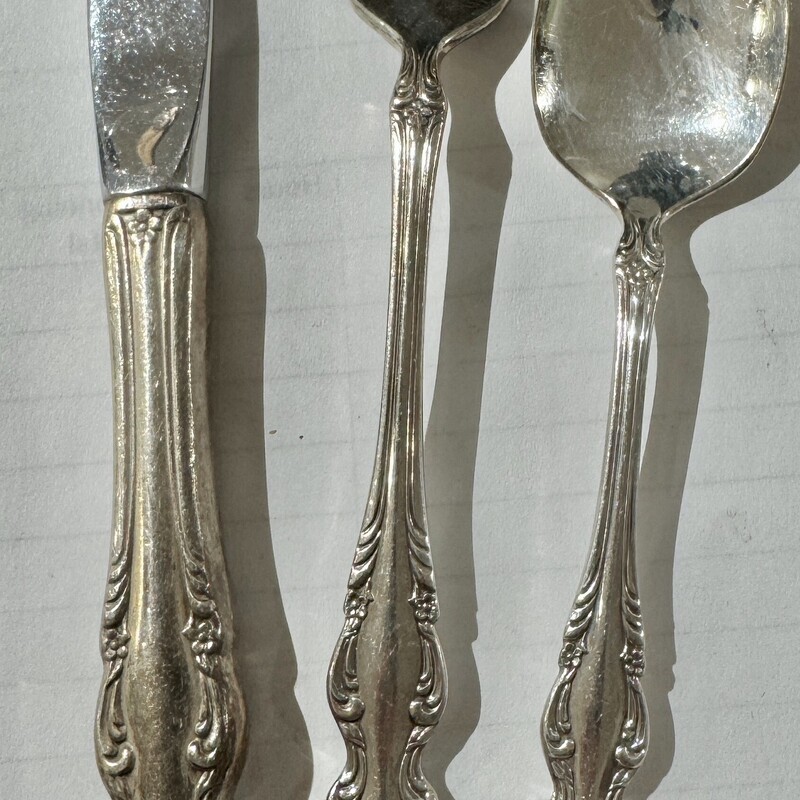 Vintage Flatware Set, Childs Oneida, SP, Size: 3 Pc Set