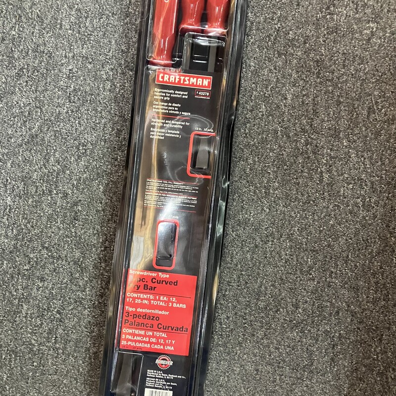 Curved Pry Bar Set, Craftsman, 9-43278 NEW Old Stock
USA