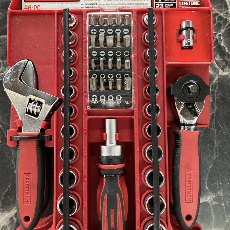 Stubby Wrench & Socket Set, NEW,Craftsman 46pc