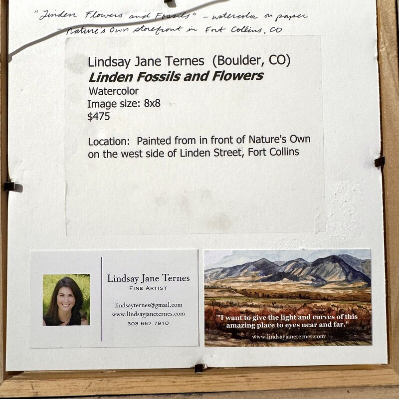 Painting Lindsay Jane Ternes, Watercolor,
Size: 15x15