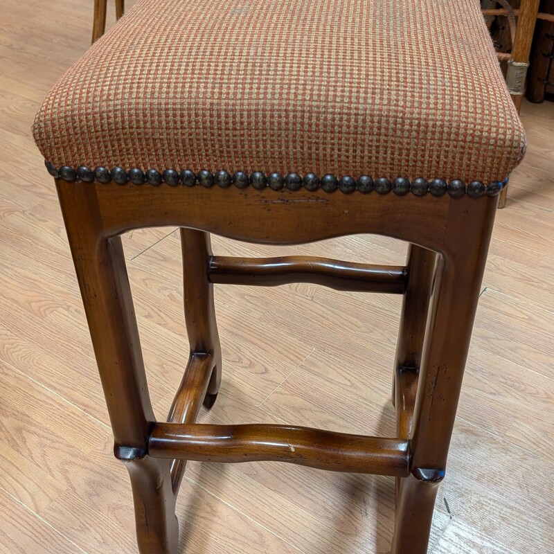 Backless Wood & Fabric