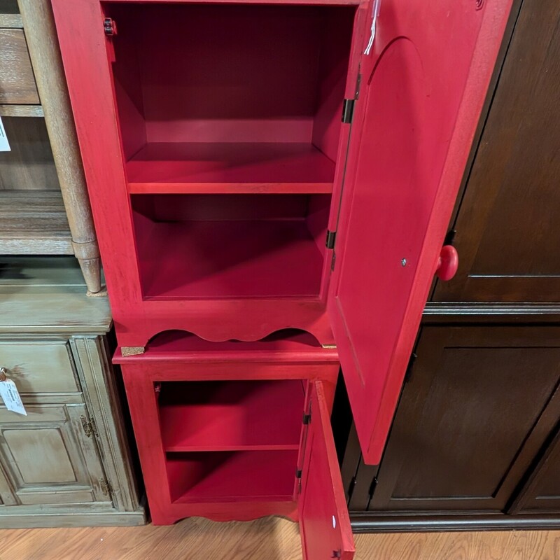 Bedside Table *PAIR*, Red/Pnk, Door<br />
21.5 x 21.5x 28.5h