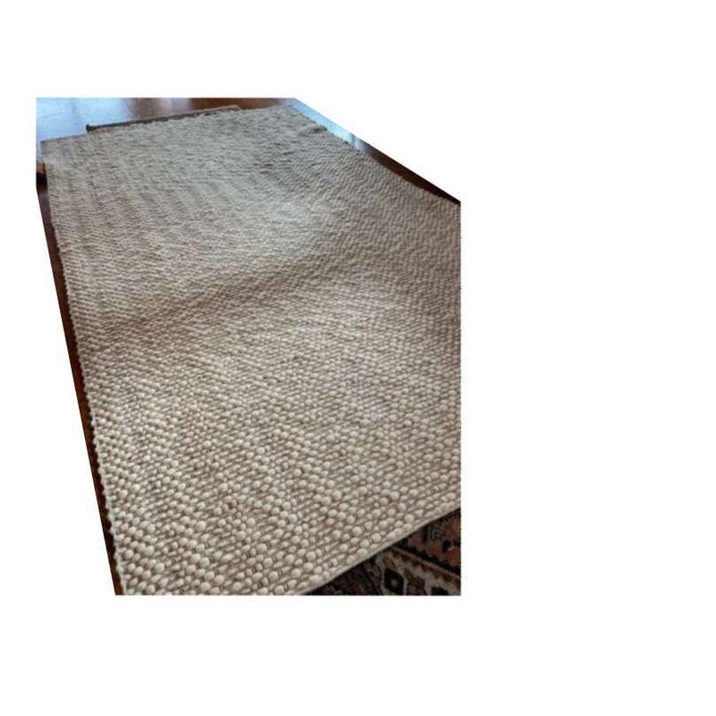 Wool/cotton Sweater Rug, Cream,
6 X 9