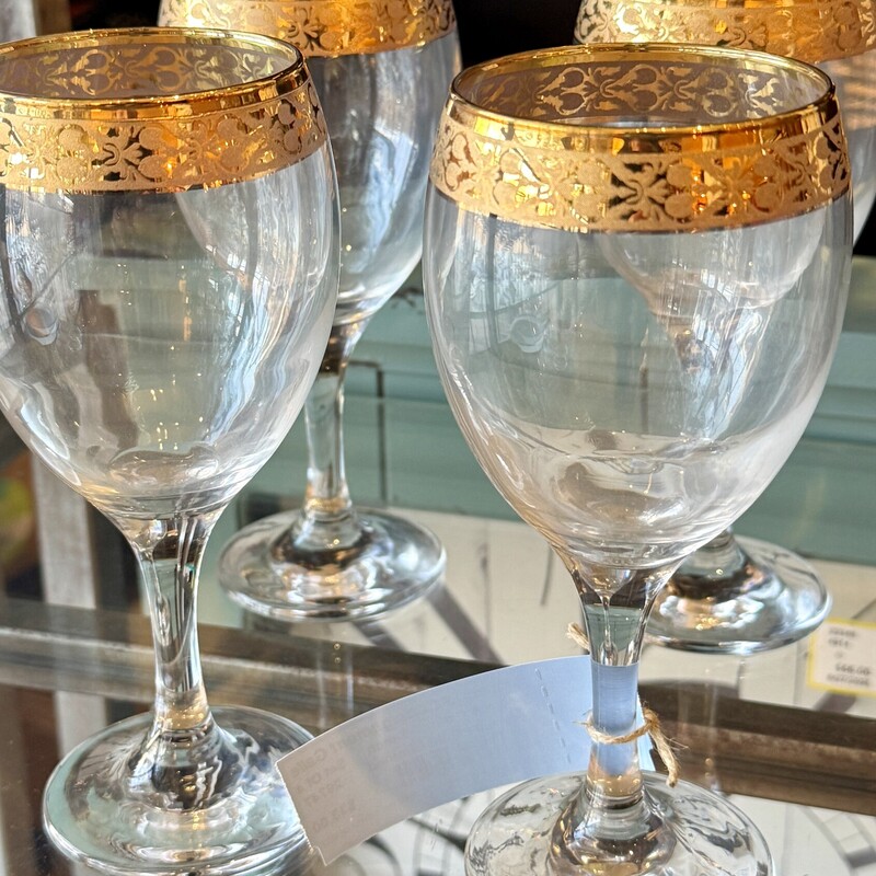 Stemware Gold-Rimmed